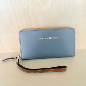 Dooney & Bourke City Large Zip Around Wristlet Wallet, Charcoal Grey